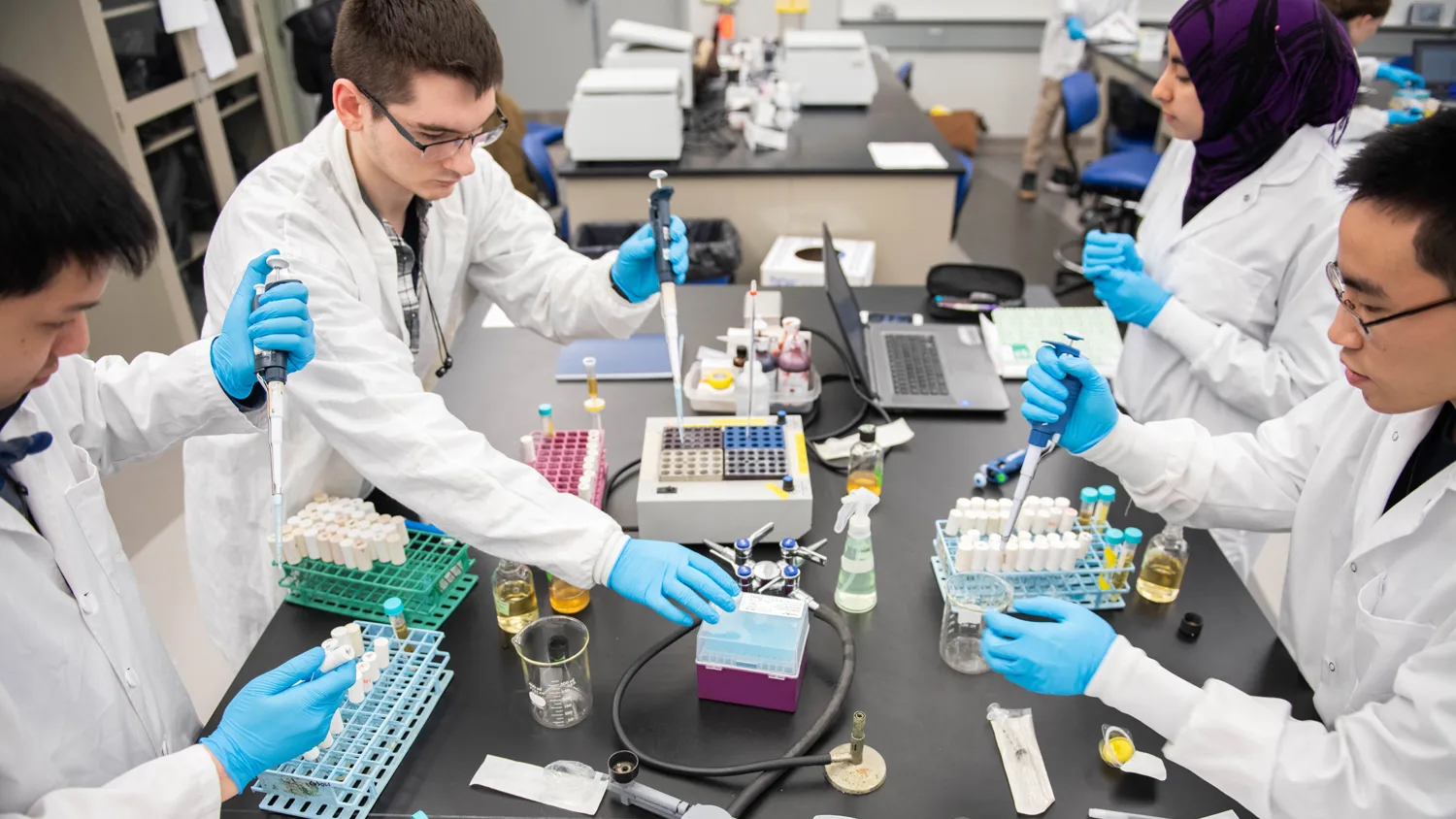 Modern clinical laboratory interior